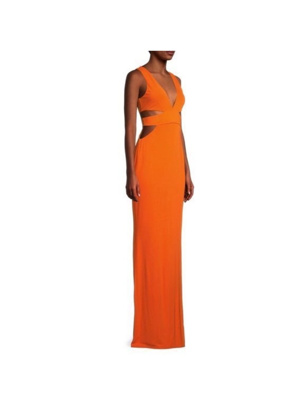 Ramy Brook Cara Cutout Column Slit Gown